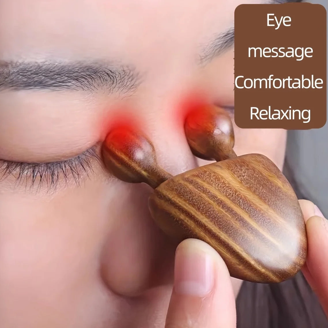 Masajeador Facial de Sándalo – Meridianos, Nariz y Ojos