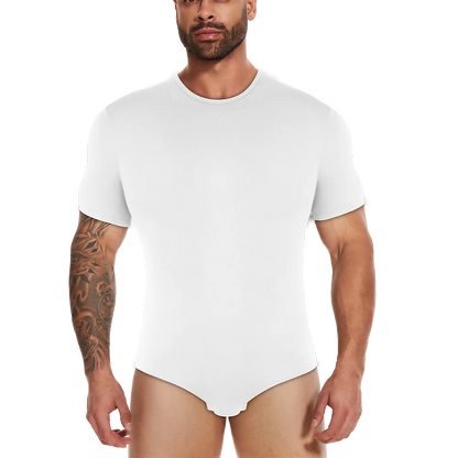 Body Moldeador de Manga Corta para Hombre – Control de Barriga y Entrenador de Cintura