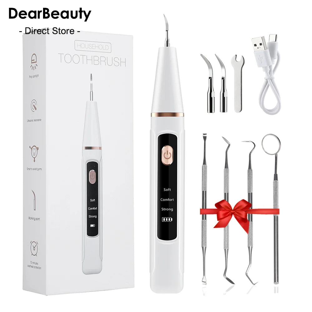 Ultrasonic Dental Scaler, Electric Sonic Tooth Plaque Cleaner, Dental Stone Removal for Teeth, Tartar, Stain, Calculus Remover