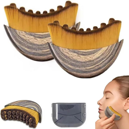 New Facial Massage Brush for Lymphatic Contour Care with Storage Box for Facial Stimulation and Contouring