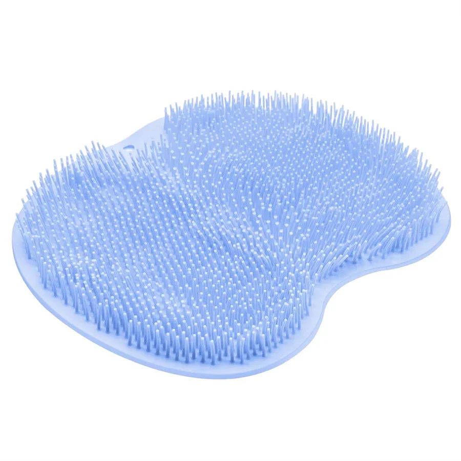 Tapete limpiador de pies para ducha, lavadora de espalda, almohadilla de baño exfoliante, ventosas deslizantes montadas en la pared para uso en hombres y mujeres limpiadores