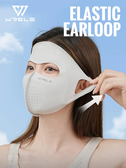 WRELS UV Protection Mask Ice Silk Sun Protection Mask Lightweight Breathable Cyclist Face Mask Anti-UV 400 Face Mask for Men and Women