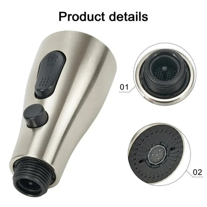 Boquilla rociadora para grifo extraíble de cocina, conexión de 1/2 ", 3 modos, ABS, ahorro de agua, lavabo de baño, cabezal rociador de ducha