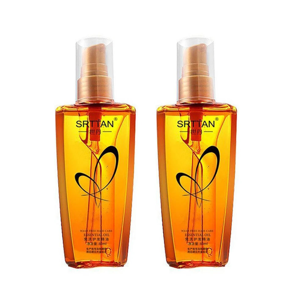 Suero para el cabello con aceite de argán marroquí, niebla de aceite ligera para el cabello para puntas abiertas, cabello rizado y malabarros, reparación de aceite para el cabello, brillo brillante
