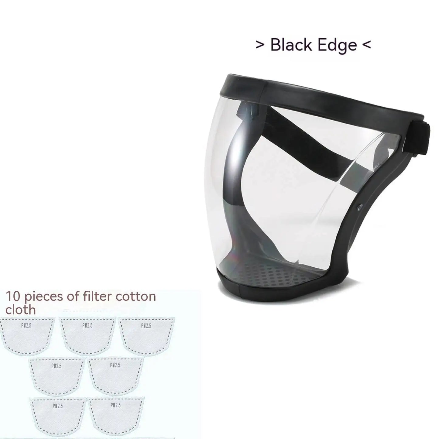 Transparent Face Shield for Work, Anti-fog Oil-proof Full Face Mask for Kitchen