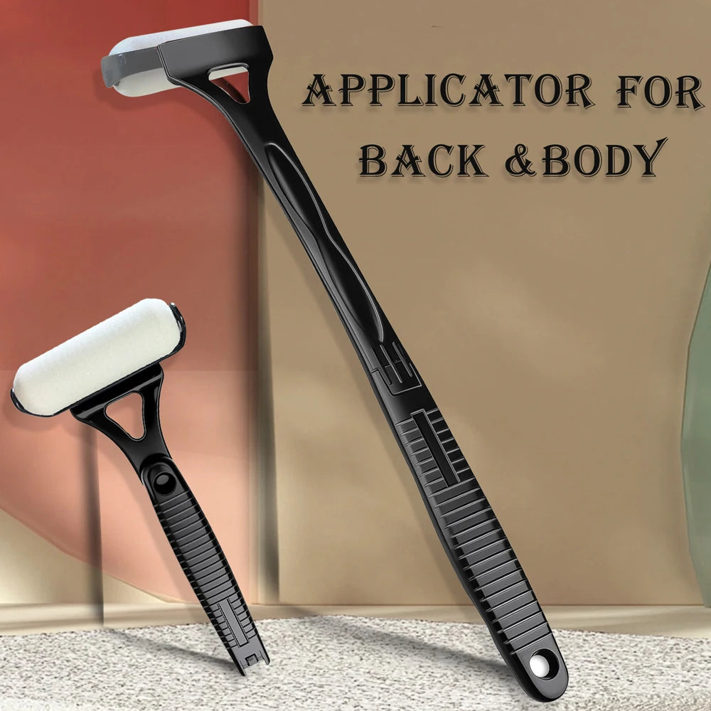 Aplicador de Loción y Protector Solar para Espalda – Mango Largo Plegable con 2 Cabezales