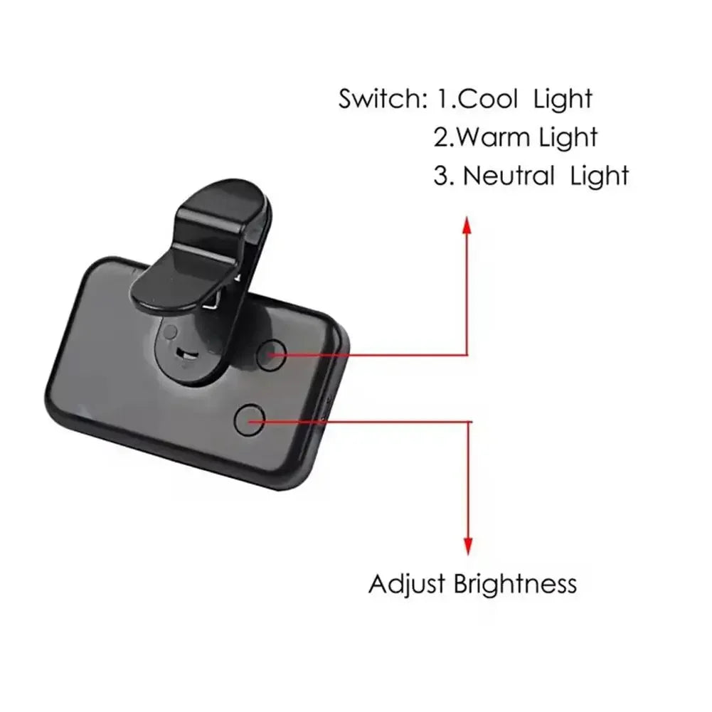 Mini Portable Selfie Fill Light, Rechargeable, 3 Adjustable Brightness Modes, Mobile Phone Clip, Makeup, Computer Fill Light