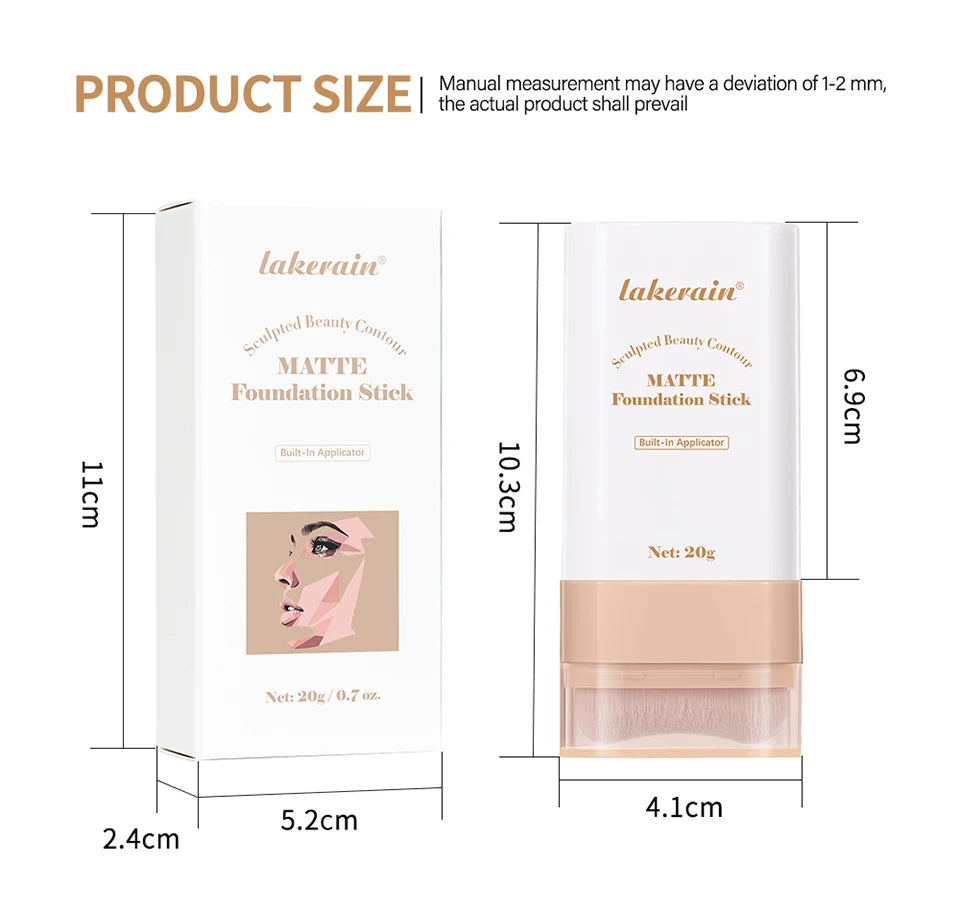 Base en Barra con Sérum – 6 Tonos, Alta Cobertura, Hidratante e Iluminadora