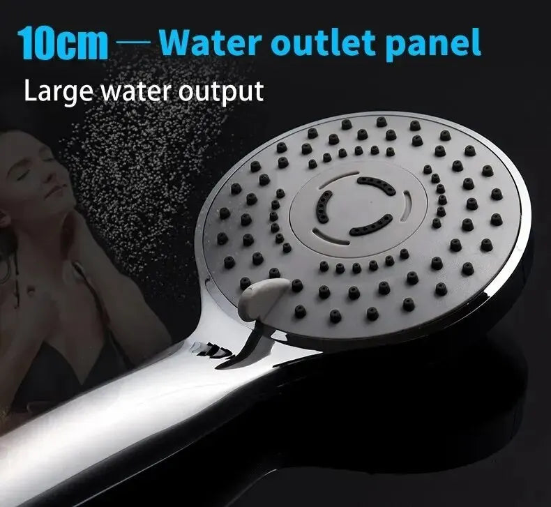 Pressurized Handheld Shower Head Set for Bathroom, Shower Nozzle, Large Water Outlet, 5 Modes, Universal Fit, Water Saving
