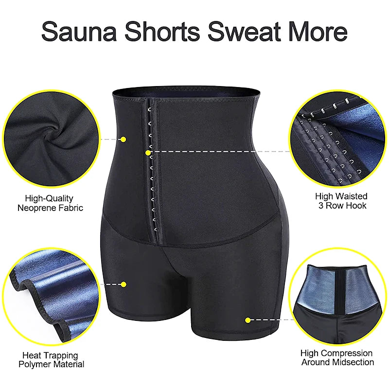 MISSMOLY Sweat Sauna Briefs Body Shaper Shorts Slimming Shapewear for Weight Loss Waist Trainer Tummy Control Thermal Leggings