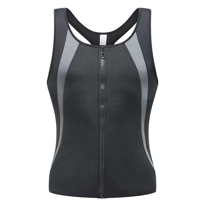 Men's Abdomen Reducer, Body Shaper, Sweat Promoter, Sauna Vest, Waist Trainer for Fitness, Tummy Slimming Shapewear, Fat Burner Tank Top