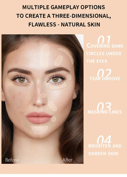 Pore-blurring, hydrating, oil-control, long-lasting, sweatproof, transfer-proof concealer to cover facial imperfections