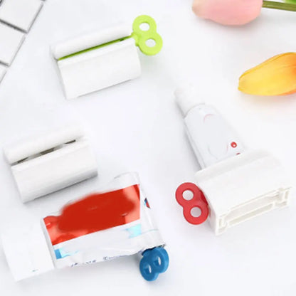 Tubo de pasta de dientes exprimidor con Clip limpiador Facial prensa Manual exprimidor de pasta de dientes compañero suministros de baño multifuncionales