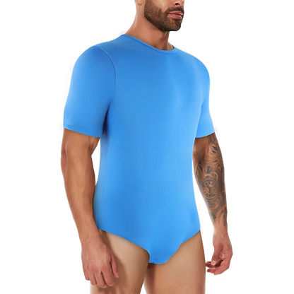 Body Moldeador de Manga Corta para Hombre – Control de Barriga y Entrenador de Cintura