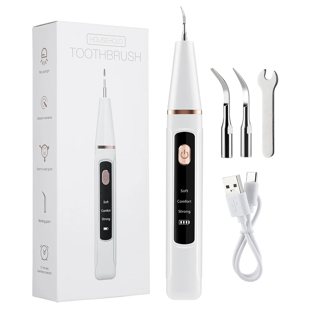 Ultrasonic Dental Scaler, Electric Sonic Tooth Plaque Cleaner, Dental Stone Removal for Teeth, Tartar, Stain, Calculus Remover