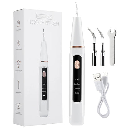 Ultrasonic Dental Scaler, Electric Sonic Tooth Plaque Cleaner, Dental Stone Removal for Teeth, Tartar, Stain, Calculus Remover