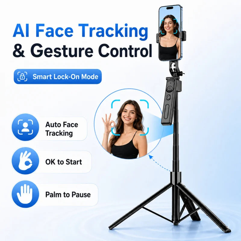Gimbal para Teléfono con IA | Trípode Bluetooth