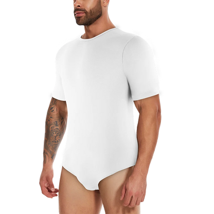 Body Moldeador de Manga Corta para Hombre – Control de Barriga y Entrenador de Cintura