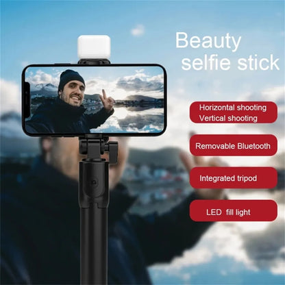 New Bluetooth Selfie Stick, Mobile Phone Holder, Multifunctional Portable Retractable Mini Tripod with Wireless Remote Shutter