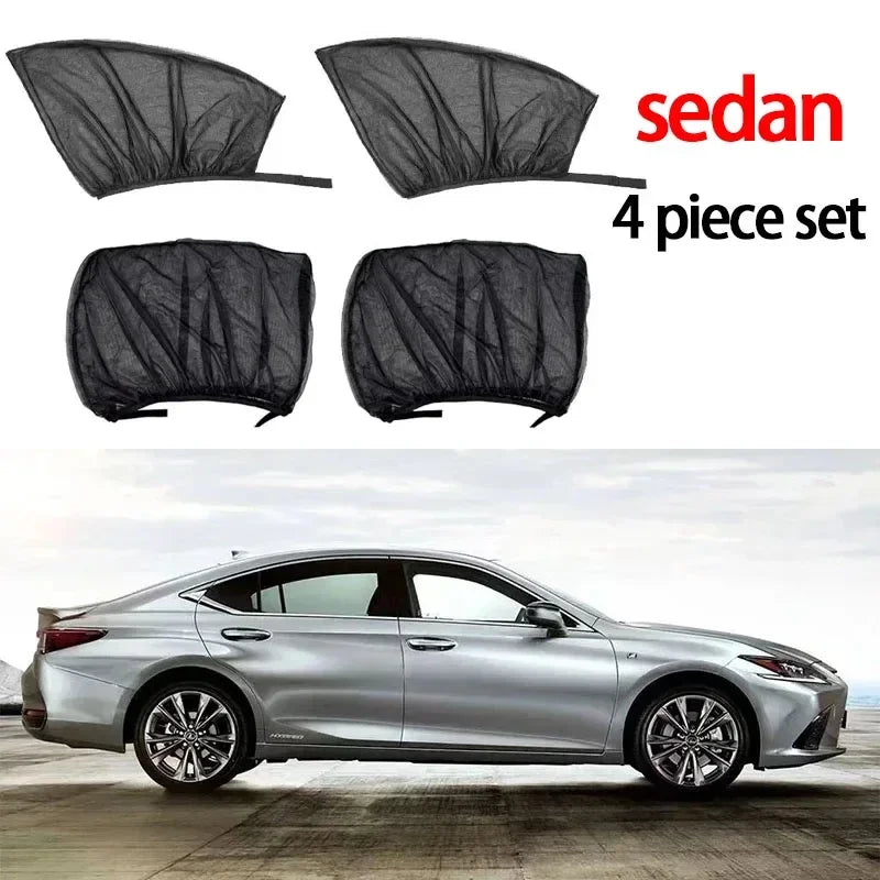 Parasol para Ventana de Auto | Mosquitera UV Premium | Set de 2 o 4 Uds. para Sedán y SUV