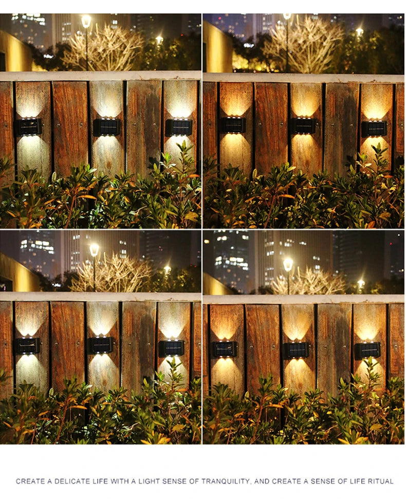 Outdoor Solar LED Light, Solar Lighting Sensor Lamp, Street Lights, Outdoor Garden Decoration, Garland, Waterproof Solar Collector