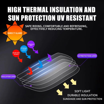 Casco de motocicleta a prueba de sol, película antiniebla antideslumbrante, protección UV, película de protección solar para casco de motocicleta, piezas de casco de motocicleta
