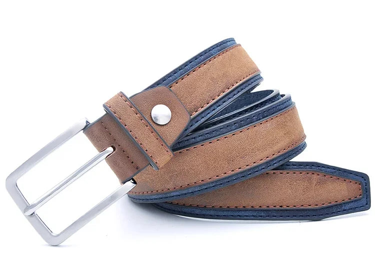 Cinturón de Moda para Hombre – Estilo Casual Lujoso, 3 Colores, Tallas 110-130 cm