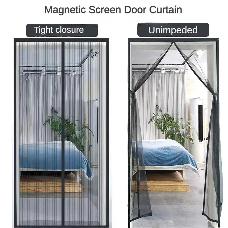 Window mosquito net, self-closing magnetic screen door, home ventilation curtains