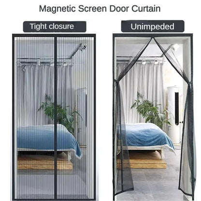 Window mosquito net, self-closing magnetic screen door, home ventilation curtains