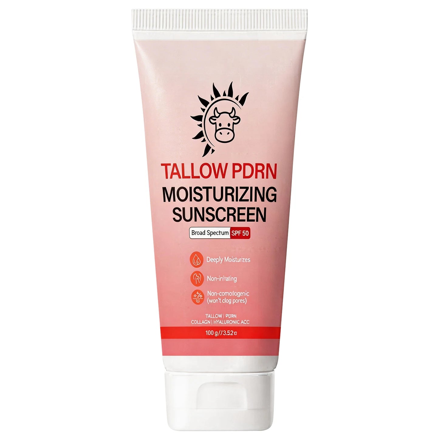 Broad Spectrum Sunscreen SPF 50 - Infused with Salmon PDRN, Non-Irritating, Moisturizing with Collagen for Sensitive Skin