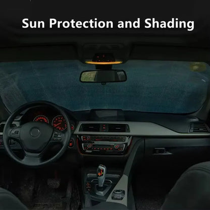 Foldable Car Windshield Sunshade, Visor Cover, Block Reflector, Portable, Breathable, Anti UV Protector, Free Screen, 140cm