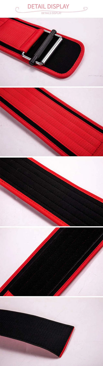 Cinturón de Levantamiento de Pesas con Hebilla Autoblocante – Nailon Ajustable, Soporte Lumbar | dayselect KD517