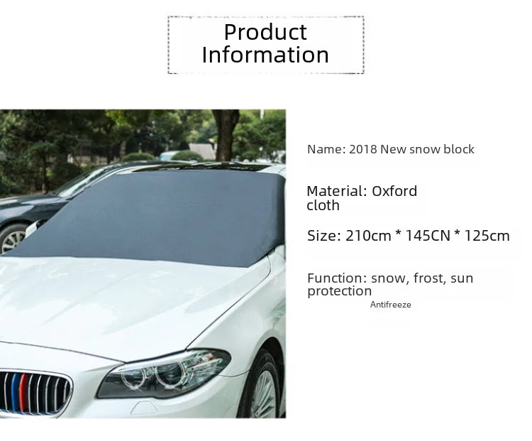 Magnetic absorption storage bag for car, waterproof sunshade, sun protector, Universal fit, front row, all models