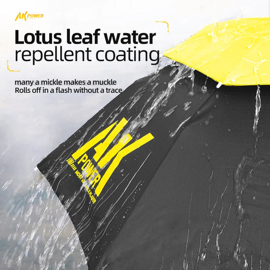 Portable folding umbrella, UPF 50+ hat, UV protection, hands-free umbrella, 7 ribs, waterproof, for fishing and gardening