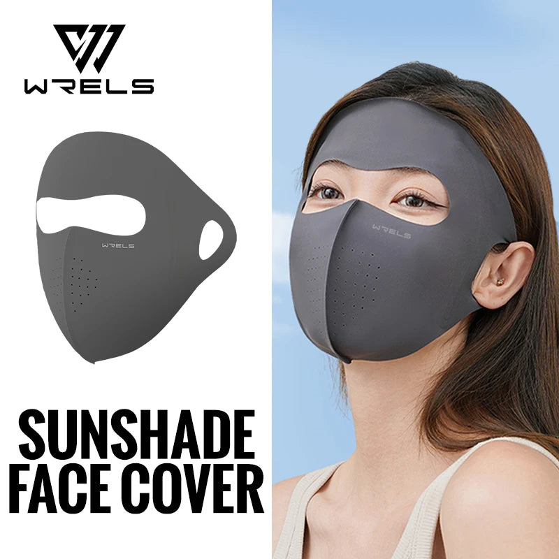 WRELS UV Protection Mask Ice Silk Sun Protection Mask Lightweight Breathable Cyclist Face Mask Anti-UV 400 Face Mask for Men and Women