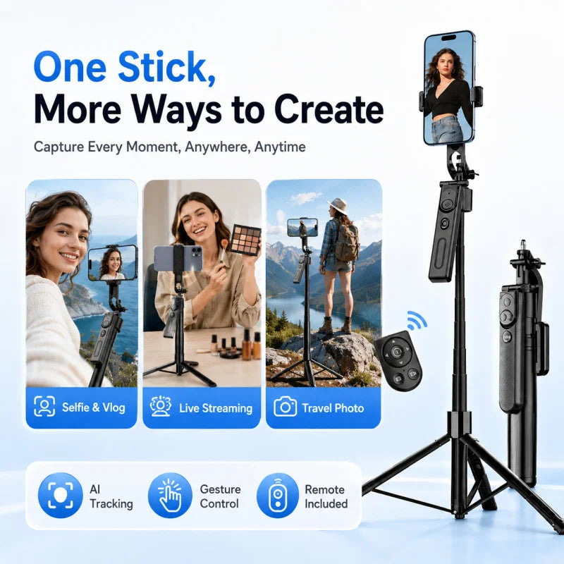 Gimbal para Teléfono con IA | Trípode Bluetooth