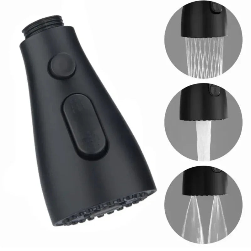 Boquilla rociadora para grifo extraíble de cocina, conexión de 1/2 ", 3 modos, ABS, ahorro de agua, lavabo de baño, cabezal rociador de ducha
