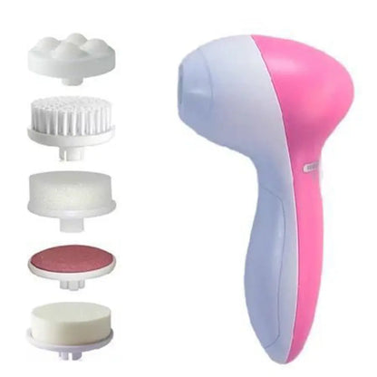 5-in-1 Electric Facial Cleanser, Facial Cleansing Brush, Washing Machine, Spa, Skincare, Massager, Blackheads, Facial Cleansing Tools