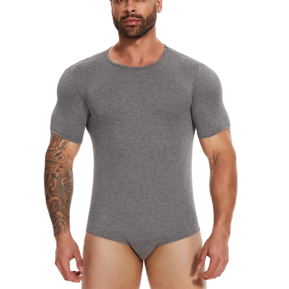 Body Moldeador de Manga Corta para Hombre – Control de Barriga y Entrenador de Cintura