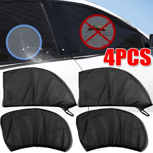 Parasol antimosquitos para ventana de coche, pantalla de malla, protector solar para ventana, privacidad, bloque de parasol para coche, pantalla de malla, 2/4 Uds.