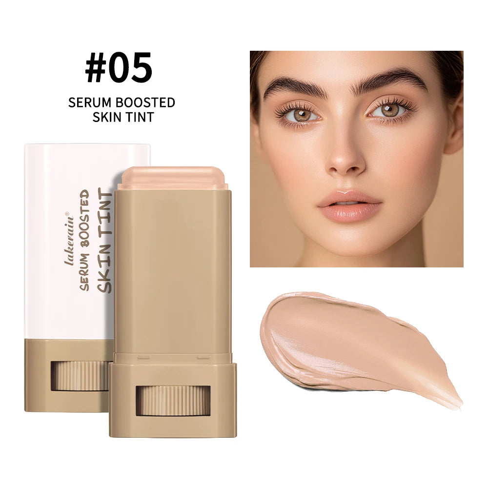 New Serum Balm, skin tint boosted, silky texture, hydrating coverage, plumping, even skin tone, best stick foundation, travel makeup