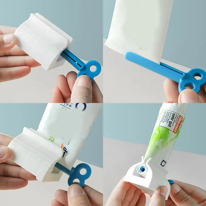 Tubo de pasta de dientes exprimidor con Clip limpiador Facial prensa Manual exprimidor de pasta de dientes compañero suministros de baño multifuncionales