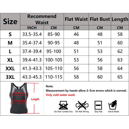 Men's Abdomen Reducer, Body Shaper, Sweat Promoter, Sauna Vest, Waist Trainer for Fitness, Tummy Slimming Shapewear, Fat Burner Tank Top