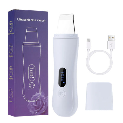 Depurador ultrasónico de la piel, espátula para la piel, limpieza Facial profunda de iones, 4 modos de levantamiento Facial, limpiador ultrasónico, dispositivo de cuidado de la piel