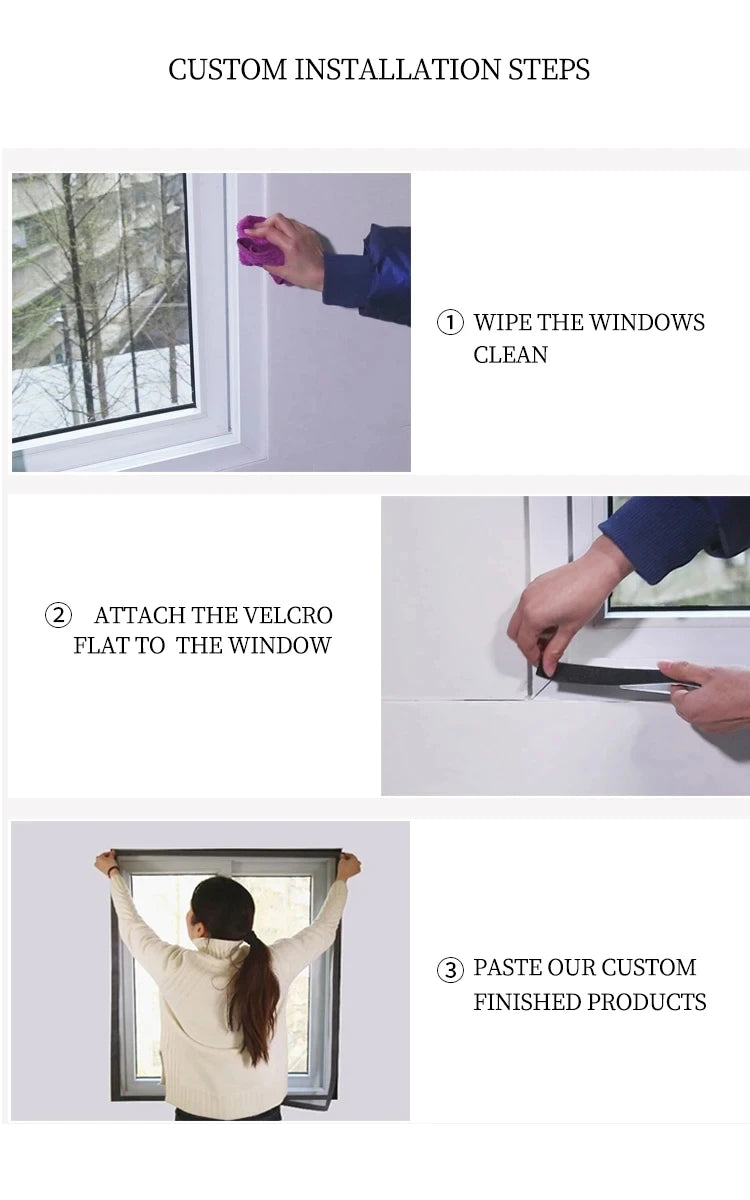 Mosquitera Autoadhesiva para Ventana y Puerta | Malla Antimosquitos de Verano | Varios Tamaños