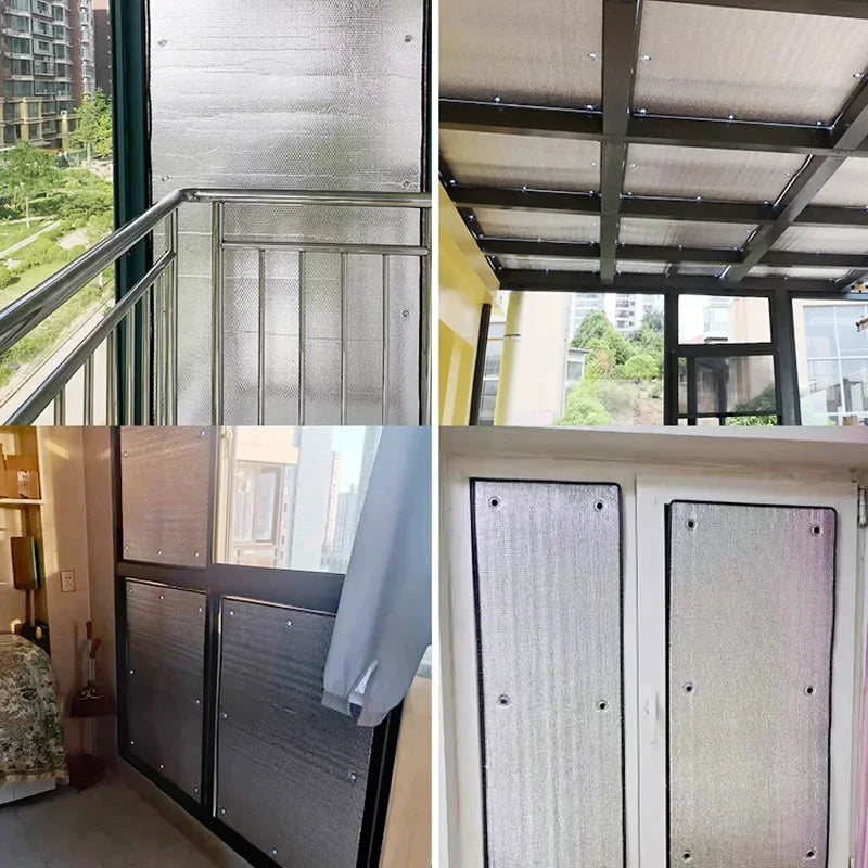 Window Sunshade Film, Household Sunshade Protective Pad, Aluminum Foil Insulating Film, Anti-UV Sun Protection Film for Sunroom