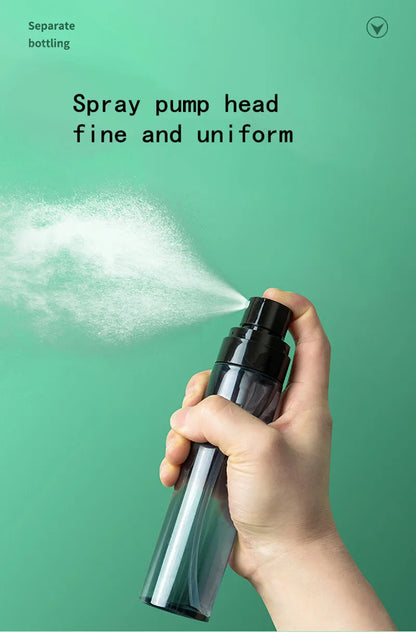 Botella pulverizadora esterilizada con Alcohol, dispensador de tóner para cosméticos, botella vacía con pulverizador en movimiento, portátil, para viaje, 30/60/80/100/120ml