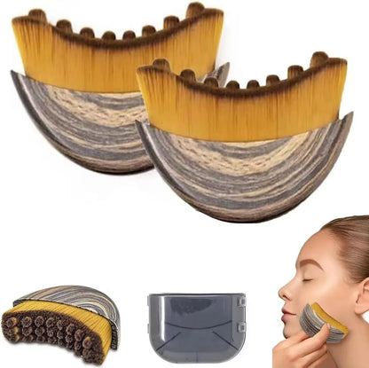 New Facial Massage Brush for Lymphatic Contour Care with Storage Box for Facial Stimulation and Contouring