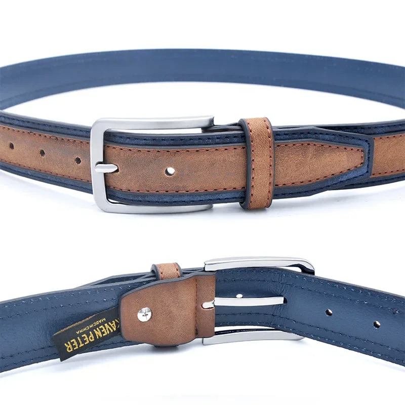 Cinturón de Moda para Hombre – Estilo Casual Lujoso, 3 Colores, Tallas 110-130 cm