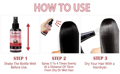 Spray Protector Térmico para Cabello – Suero UV Hidratante para Cabello Dañado